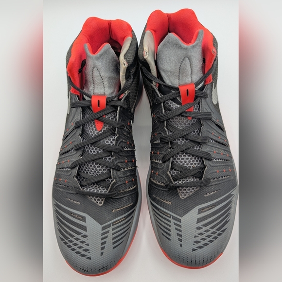 Nike Zoom Get Buckets Men's Black and Gray Athletic Shoes with Red Accents Sz 12 - Picture 7 of 7